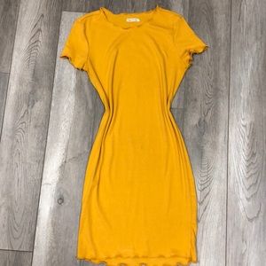 Mustard mini dress
